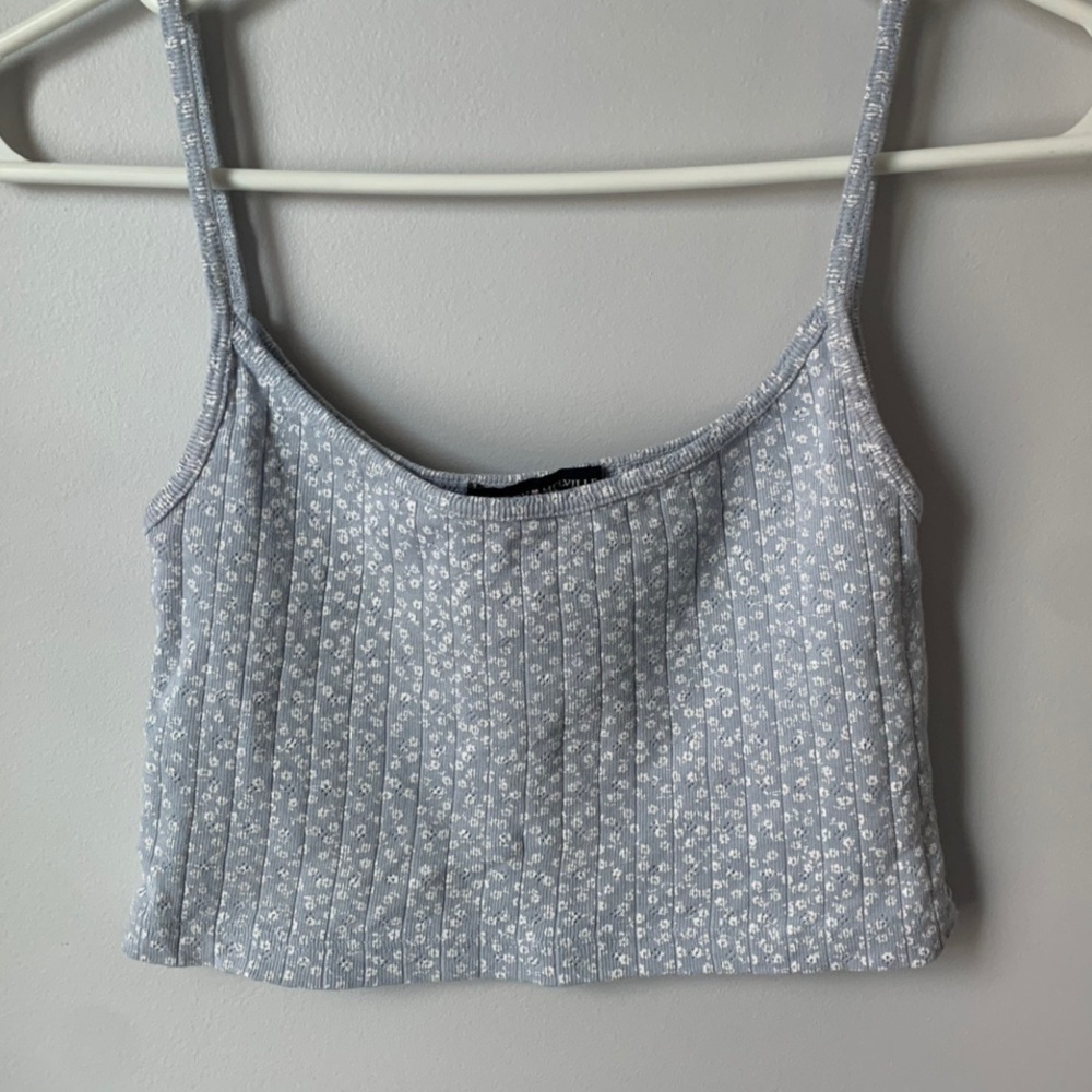 Brandy Melville Blue Floral Skylar Tank🦋